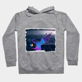 Angel Demon with Ice and Fire Magic Hoodie